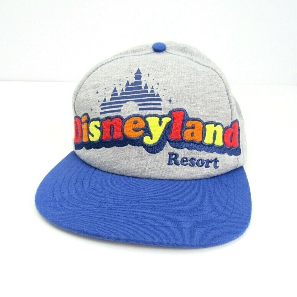 Disneyland Resort Throwback‎ Gray and Blue Snapback Baseball Hat NWT